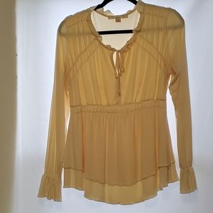 Boston Proper, Cream Layered Blouse, Size Small